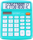 Desktop Calculator 12 Digit with Large LCD Display and Sensitive Button, Solar a
