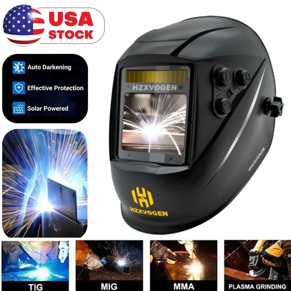 HZXVOGEN Large View Area True Color Welder Helmet Auto-Darkening Welding Mask/Helmet/Hood