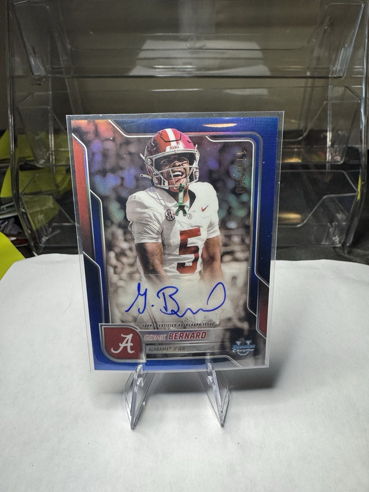 2025 Bowman Chrome Germie Bernard Autograph Rookie #BCA-GB Alabama