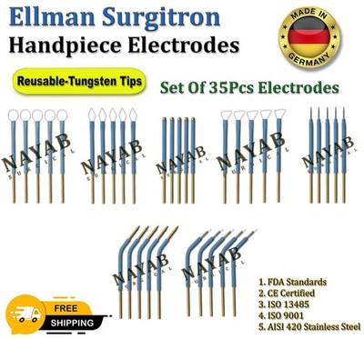 Ellman Surgitron Handpiece Electrodes Disposable and Reusable 35pcs electrodes