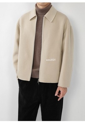 ジャケット・アウター unroval wool short jacket Lightweight Boiled Wool Classic Collar Jacket in