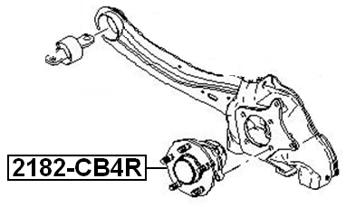 Buje de rueda trasera FEBEST 2182-CB4R OEM 30736885 Foto 2 de 3