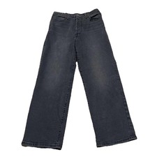 Levi's Women's Ribcage Straight Ankle Jeans Black Denim Size 28