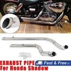 Shortshots Staggered Exhaust Pipes Kit For Honda Shadow ACE 750 VT750C VT400