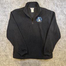 Vintage Disney Black Fleece Men&rsquo;s S 1/4 Zip Jacket Embroidered Fantasia Mickey