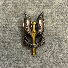 Special Air Service SAS Bronze & Gold Metal Finish Tie Pin Badge Who Dares Wins