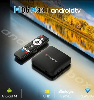 Android 14.0 TV Box with 4K Output Dual WiFi (2.4g/5g) BT 4.0 +