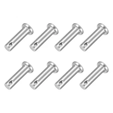 8Pcs 1/4" x 13/16" Single Hole Clevis Pins, 304 Stainless Steel Flat Head Pins