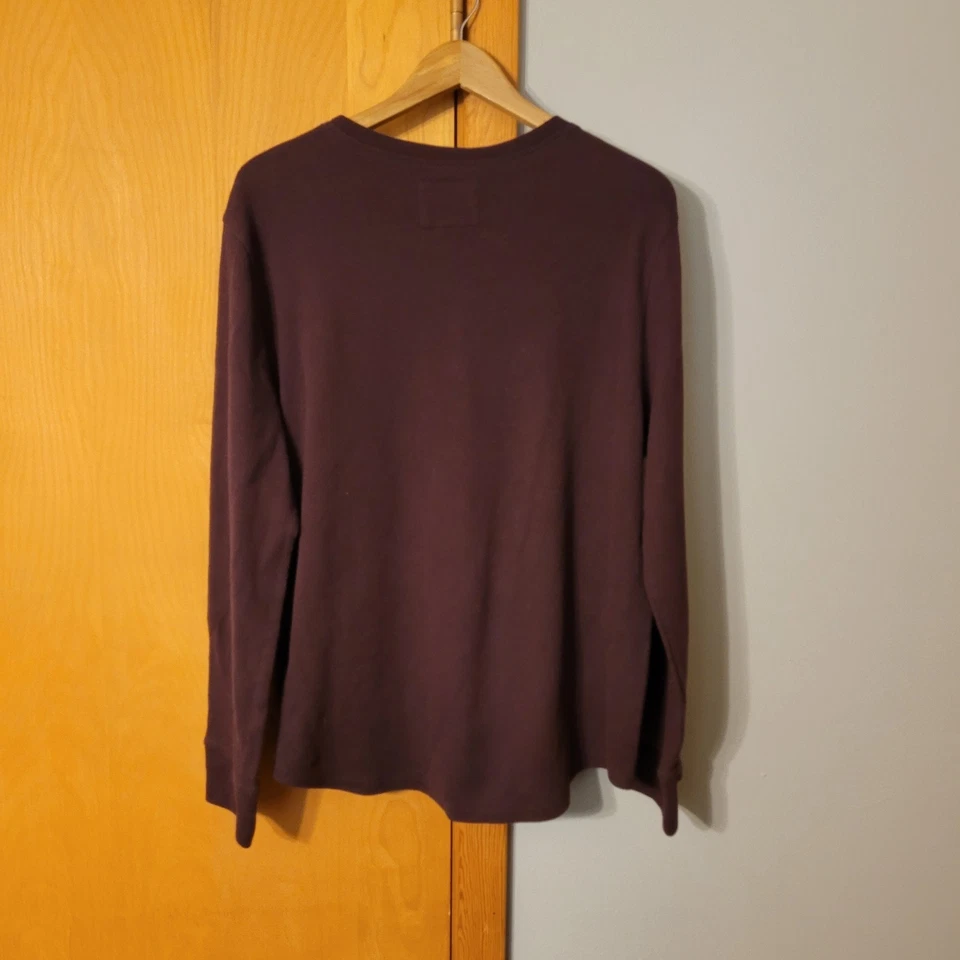 EXPRESS Mens Size L Burgundy Pullover Sweater Crew Neck - Image 2 of 4