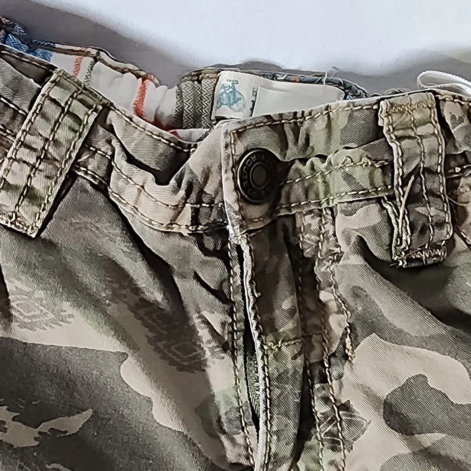 Pantalones Camuflados Baby Route 66 2T Calce Relajado 2000 Y2K Cintura Ajustable Bolsillos Laterales Foto 4 de 4