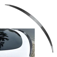 US Glossy Carbon Fiber Black Look Rear Trunk Spoiler Wing For Tesla ModelY 20-23