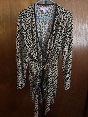 Women s Plus Koi Brand Size 2x Animal Print Robe Long Sleeve