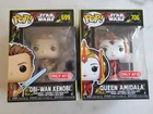 Funko Pop Star Wars Phantom Menace Queen Amidala #706 Obi-Wan Kenobi #699