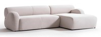 Ecksofa Modern Weiß Designer-Ecksofa Komfortabel Minimalismus Stoff