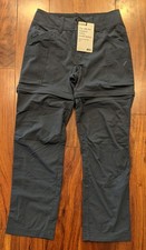REI Outdoor Hiking Sahara Pants Shorts Navy Blue Zip-Off Convertible M 10/12 NWT