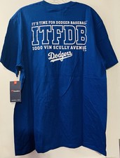 New Royal Blue Los Angeles Dodgers Bring It ITFDB 1000 Vin Scully Avenue Shirt