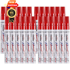 Overseas Red Paint Pens Permanent Markers 24 Pcs, 1 Count Pack of 24 ,