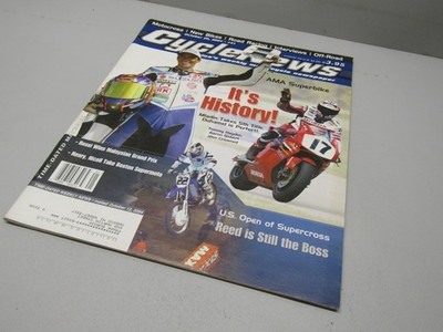 CYCLE NEWS NEWSPAPER  OCTOBER 20 2004 NUMBER 41 US OPEN SX REED ROSSI MLADIN