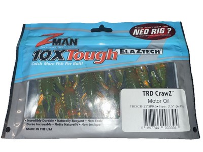 Zman Soft Lure TRD Crawz 2.5 Inch 6/Pack Motor Oil (3394)