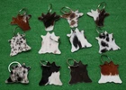 Cowhide keychain Hair On Leather Key Chain (12 key chain)Real Hair On Hide 7130