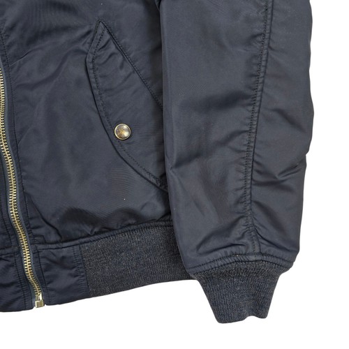 Polo Ralph Lauren MA-1 Military Patch Flight Bomber Jacket Blue Men's Small - Picture 4 of 9