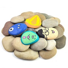 Large Rocks for Painting, 10PCS River Rocks for Painting, 3-4 Inches Flat