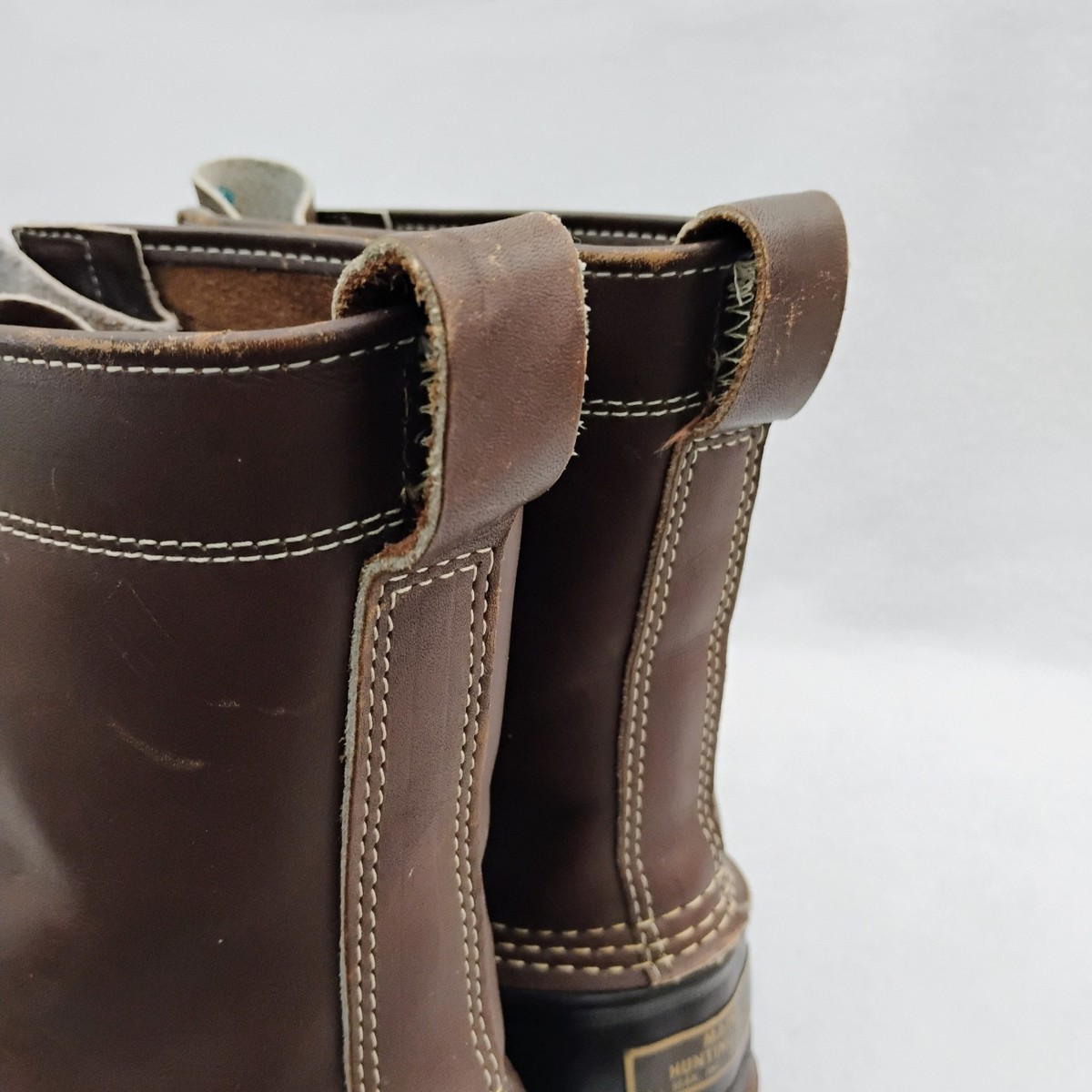 LL Bean Boots - Maine Hunting Shoe, US Men 7 , Brown, Unlined, Vintage LL Bean Men 10 Bean Boots Leather Rubber Duck Bean US… - Gem main image 4