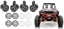  4 KICKER 45KM654 6.5" 390 Watt Black Tower Speakers For Polaris RZR/ATV/UTV