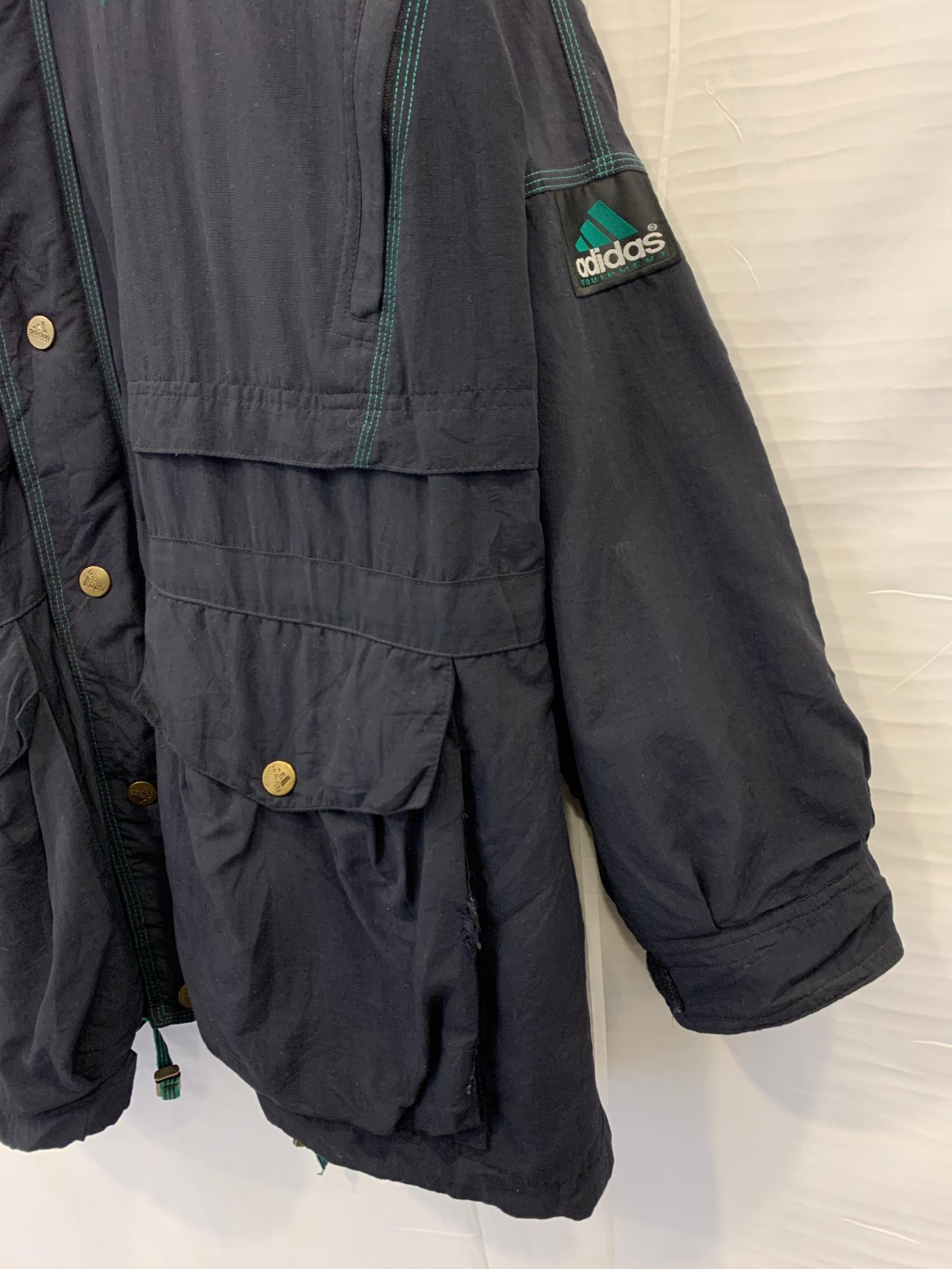 Vintage Adidas Equipment Insulated Parka Jacket Men’s M Navy Green 90s #193 thumbnail 15