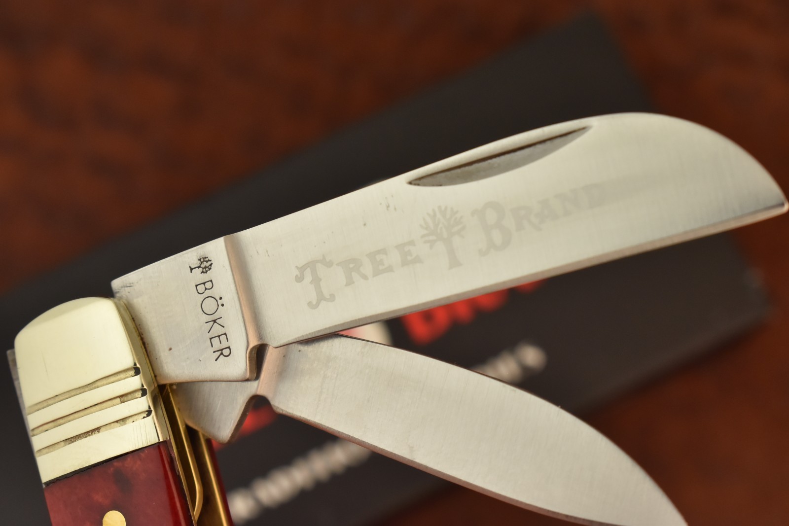 BOKER TREE BRAND PREMIUM 4 BLADED CONGRESS KNIFE NICE SMOOTH RED BONE (25660)