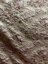 MAUVE GOLD Floral Brocade Fabric 60 in. Sold By The Yard