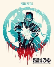 Warner Bros. Games MORTAL KOMBAT Sub-Zero!  - 18x24 Video Game Poster
