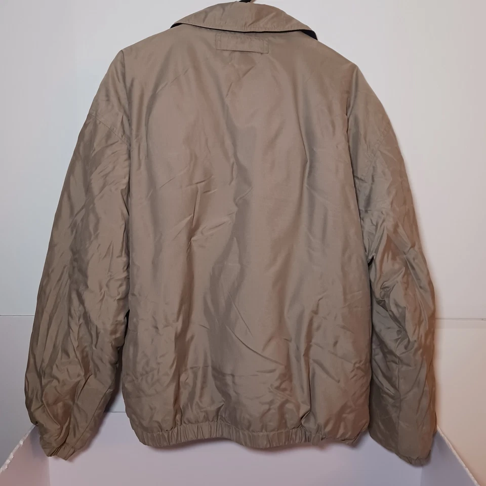 Chaqueta de bombardero de gran tamaño con cremallera completa aislada Haggar Clothing de colección para hombre talla M beige Foto 2 de 4