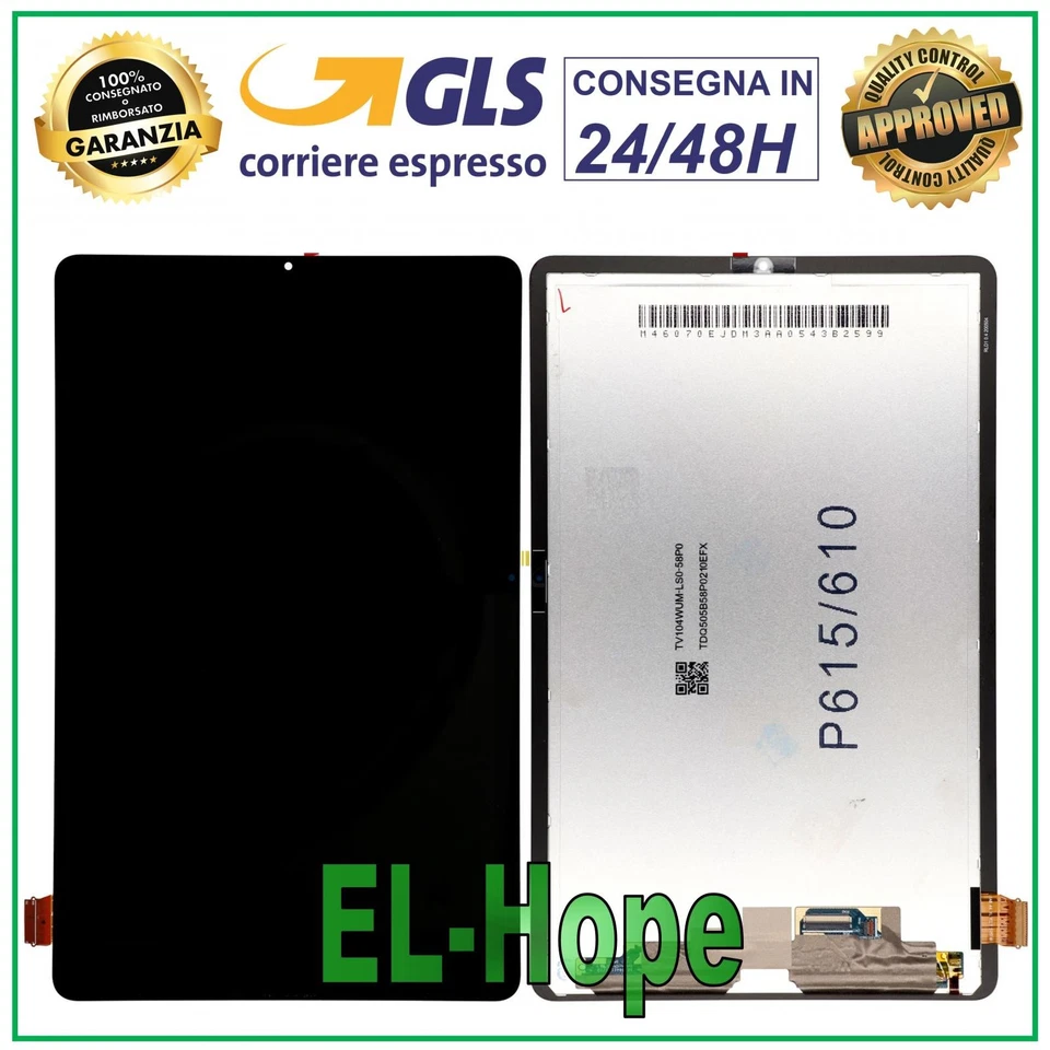 DISPLAY LCD PER SAMSUNG GALAXY TAB S6 LITE 2024 SM P620 P625 P610 TOUCH VETRO