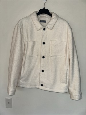 Primark Jacket Men Large Over Sized Cream White Soft Great Style