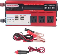 Car Power Inverter DC 12V To AC 110V modified Sine Wave Solar Converter 4 USB