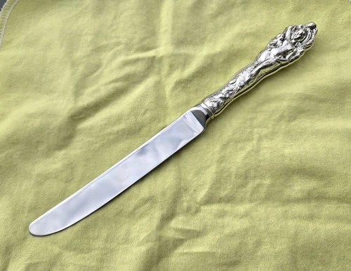 Reed and Barton Love Disarmed 9 3/4" Dinner Knife Sterling Vintage Excellent