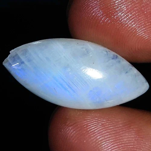 18.20 Ct Natural Rainbow Moonstone Marquise Cabochon Gemstone Jewelry 12x28x6 mm