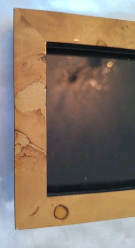 Burl Wood Veneer Wooden Picture Frame with Black Border 5.5"×7.5" Warm - Picture 2 of 11