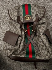 Gucci Ophidia GG Medium Flap Backpack 598140 Beige/Ebony GG Supreme