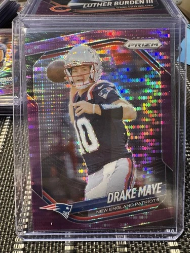 2025 Panini Prizm Drake Maye Purple Pulsar #165