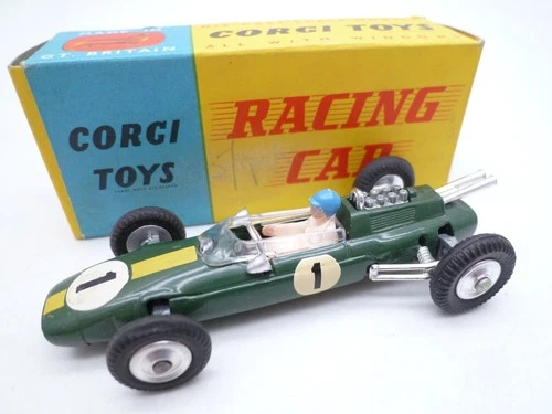 VINTAGE CORGI TOYS 155 LOTUS CLIMAX RACING CAR IN ORIGINAL BOX 1964