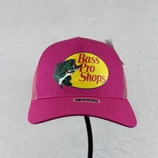 Bass Pro Shops Hat Cap Snap Back Trucker Fuchsia Mesh Ladies Fishing Womens