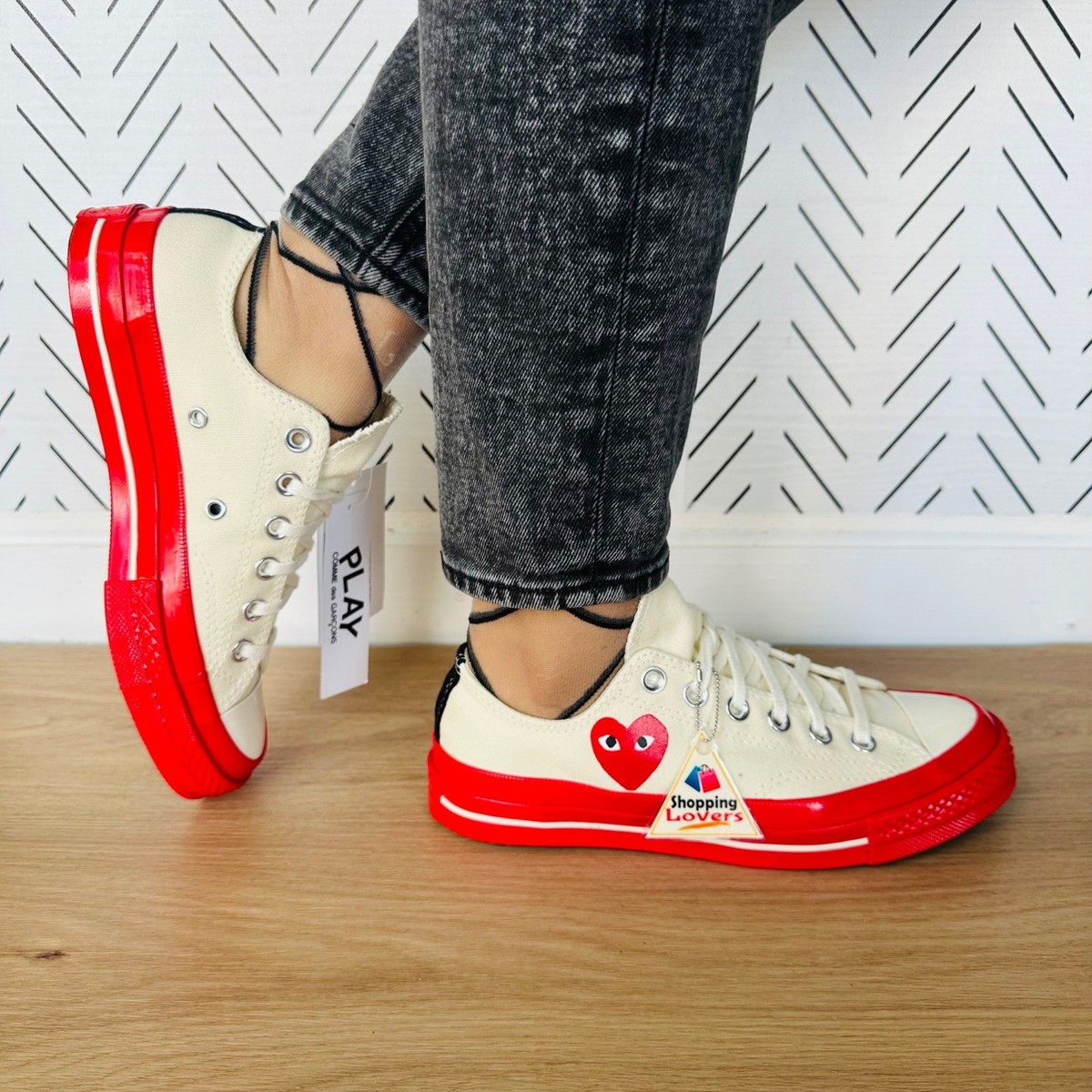 ❤️CONVERSE Hearts Valentines Day Chuck Comme des Garcons  display picture 2