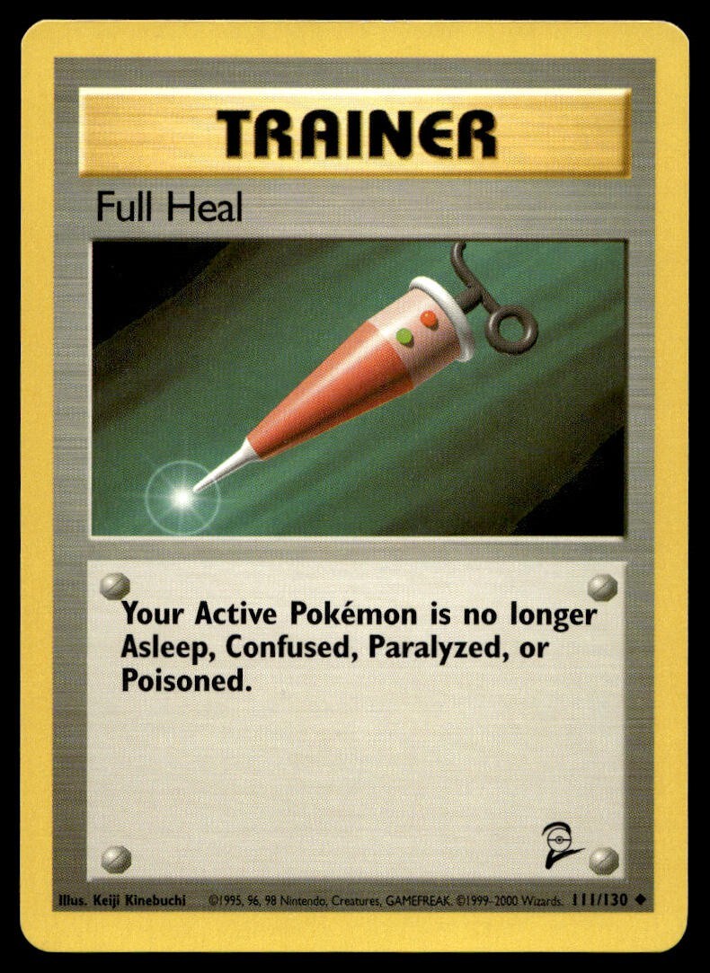 Full Heal 111/130 Pokemon Card Base Set 2 Uncommon Trainer Near Mint M44