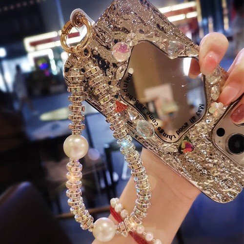 Coque téléphone corde chaîne bracelet diamant bling pour iPhone15 14 Pro Max bracelet - Photo 8 sur 12