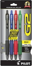 G2 Premium Refillable Retractable Rolling Ball Gel Pens, Bold Point, Assorted