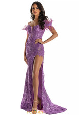 Sherri Hill Dress 54839 color Orchid size 6