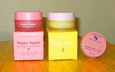 NCLA Beauty-Sugar Sugar Lip Scrubs-Candy Roses & Pineapple+FREE Lip Moist Balm
