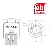 Febi Bilstein 170932 Luftfederbalg Mit Kunststoffkolben FüR Bergische Achsen